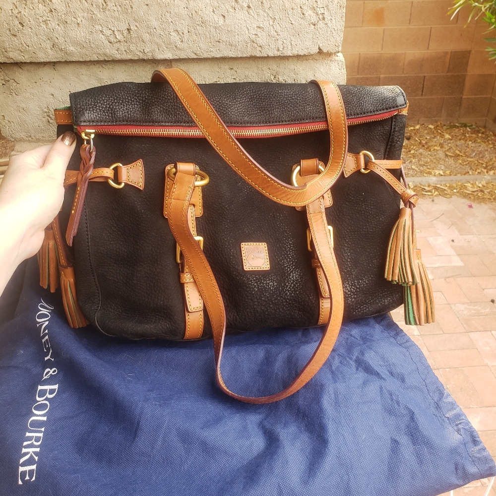 Dooney & Bourke suede Florentine shoulder bag